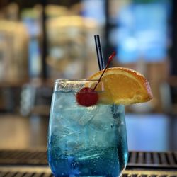 Sagos Tavern - Blue hawaiin drink.