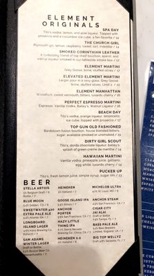 Menu photo 2 The Lounge at element Sarasota, FL