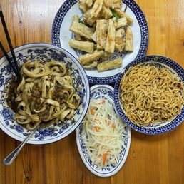 B9. Salt Pepper Eggplant D12. Sichuan Noodles D7. Noodle with Minced Pork and Eggplant Sauce A1. Shredded Potato with Hot Oil Sauce B9. Salt Pepper Eggplant D12. Sichuan Noodles D7. Noodle with Minced Pork and Eggplant Sauce A1. Shredded Potato with Hot Oil Sauce