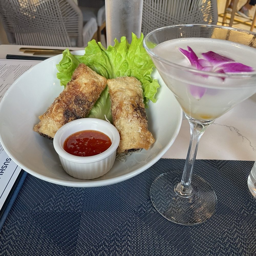 Aja 30A - Veggie spring rolls and lychee martini - Desserts Near Me - Inlet Beach, Florida Aja 30A - Veggie spring rolls and lychee martini - Desserts Near Me - Inlet Beach, Florida
