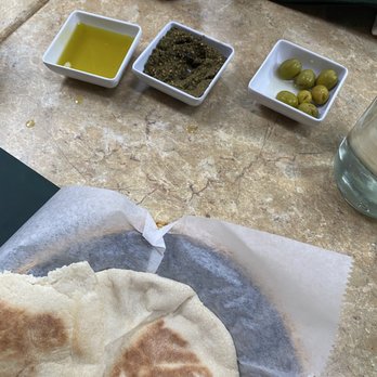Ayat - Complimentary pita, oil, zatar and olives - Middle Eastern Near Me - New York, New York Ayat - Complimentary pita, oil, zatar and olives - Middle Eastern Near Me - New York, New York