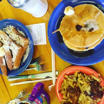 Stack'em High Pancakes & So Forth - Chocolate chip pancakes, potatoes and French toast topped with coconut and pecans - Pancakes Near Me - Kill Devil Hills, North Carolina Stack'em High Pancakes & So Forth - Chocolate chip pancakes, potatoes and French toast topped with coconut and pecans - Pancakes Near Me - Kill Devil Hills, North Carolina