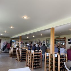 Long Point Winery - Inside tasting room with Russ at bar.