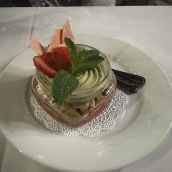Novo - strawberry matcha trifle - New American Near Me - San Luis Obispo, California