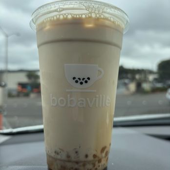 Bobaville - Jasmine Milk Tea with crystal boba - Coffee & Tea Near Me - Daly City, California