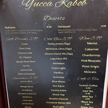 Yucca Kabob - Menu - Middle Eastern Near Me - Yucca Valley, California Yucca Kabob - Menu - Middle Eastern Near Me - Yucca Valley, California