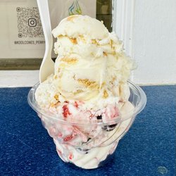 Kool Cones - Banana-pudding and roadrunner-raspberry ice creams