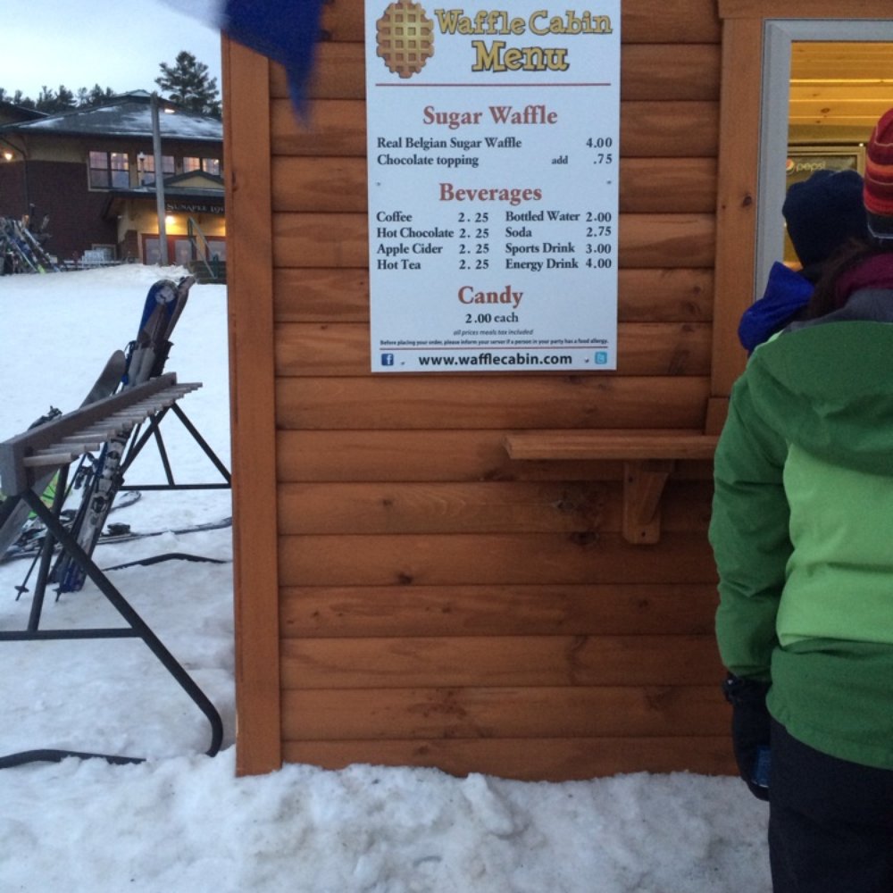 Waffle Cabin - a man and a woman standing outside - Fast Food Near Me - Newbury, New Hampshire Waffle Cabin - a man and a woman standing outside - Fast Food Near Me - Newbury, New Hampshire