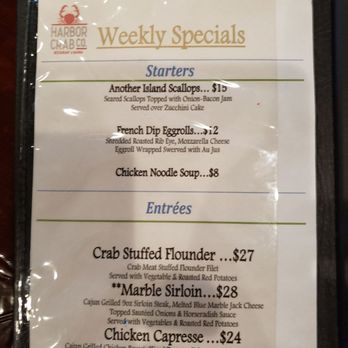 Harbor Crab - Weekly special menu June 16 2023 - American Near Me - Patchogue, New York
