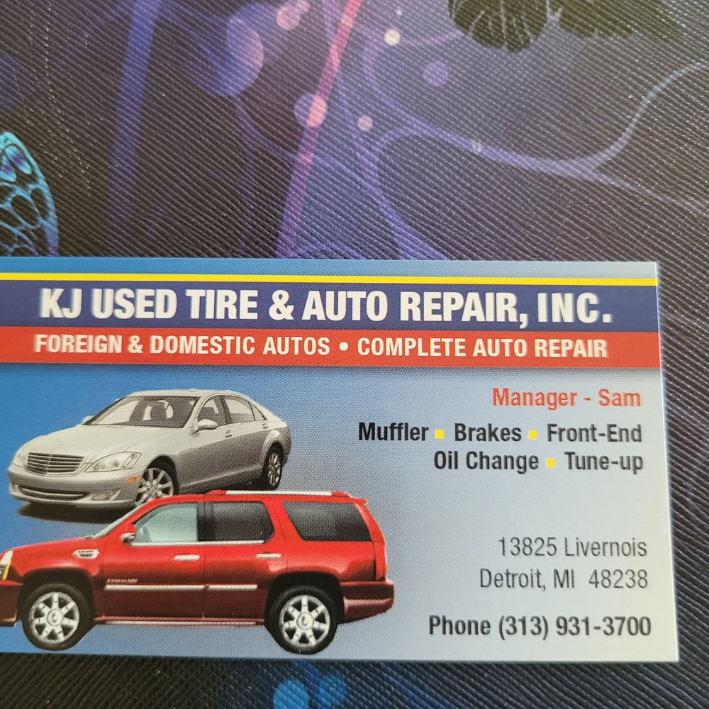 KJ USED TIRES AND AUTO REPAIR 13825 Livernois Ave, Detroit, Michigan
