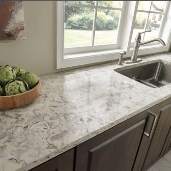 MSI - Montclair White goes great with a darker cabinet! - Flooring Near Me - Deerfield Beach, Florida