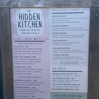 The Hidden Kitchen - Menu 10/2024 - Juice Bars & Smoothies Near Me - Cambria, California