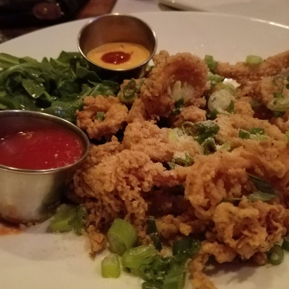 Houlihan's - Overcooked Calamari with tons of green onions - Bars Near Me - Eagan, Minnesota