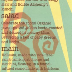 Clandess Diner - menu from the 3rd diner