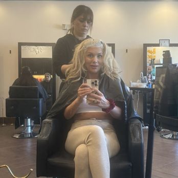 Euphoria Hair Studio - It's that evil witch behind me that destroyed my beautiful hair .  Tons of before & after photos to prove it - Hair Salons Near Me - Richmond, Texas