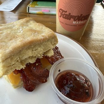 The Fairview - Biscuit sandwich with jam and miso caramel latte - Coffee & Tea Near Me - San Marcos, Texas The Fairview - Biscuit sandwich with jam and miso caramel latte - Coffee & Tea Near Me - San Marcos, Texas