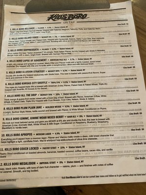 Menu photo 1 Kills Boro Staten Island, NY