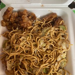 Post to be a plate of double orange chicken Post to be a plate of double orange chicken