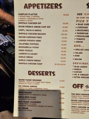 Menu photo 3 Buffalo Bros Sundance Fort Worth, TX