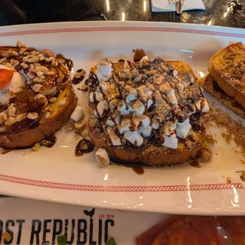 Breakfast Republic - French toast trio - Breakfast & Brunch Near Me - Los Angeles, California Breakfast Republic - French toast trio - Breakfast & Brunch Near Me - Los Angeles, California