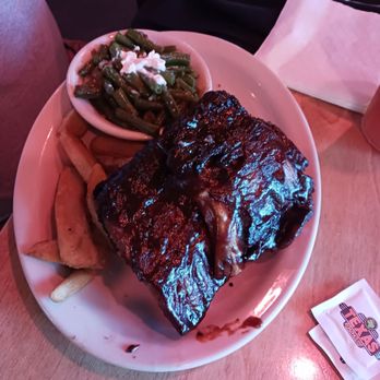 Texas Roadhouse - Full rack of ribs, green beans with bacon, and steak fries. - Steakhouses Near Me - Dundalk, Maryland Texas Roadhouse - Full rack of ribs, green beans with bacon, and steak fries. - Steakhouses Near Me - Dundalk, Maryland
