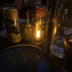 Fireside - The beautiful lantern-like lights.