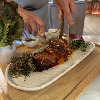 GIWA - Gochujang-glazed Bossam - the absolute STAR of the night. - Breakfast & Brunch Near Me - Santa Clara, California GIWA - Gochujang-glazed Bossam - the absolute STAR of the night. - Breakfast & Brunch Near Me - Santa Clara, California