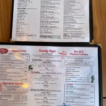 The County Line - Menus - Barbeque Near Me - Albuquerque, New Mexico