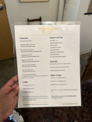 Menu photo 3 The Yellow Table Café Nashville, TN