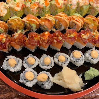 Sapporo Sushi Factory - Top to bottom: Lobster Roll, Smoky Mountain Roll, Texas Roll, Spicy Scallop Roll - Sushi Bars Near Me - Westerville, Ohio