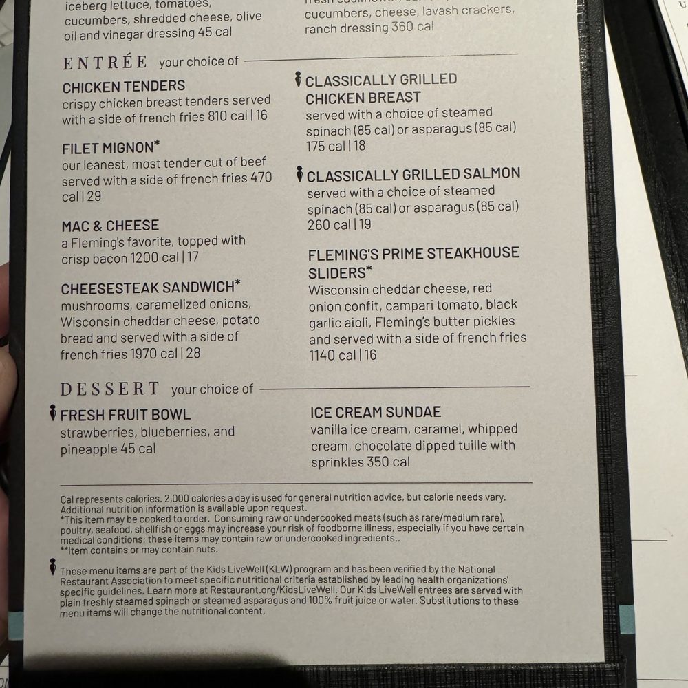 Fleming’s Prime Steakhouse & Wine Bar - Children's Menu - Steakhouses Near Me - Mclean, Virginia Fleming’s Prime Steakhouse & Wine Bar - Children's Menu - Steakhouses Near Me - Mclean, Virginia
