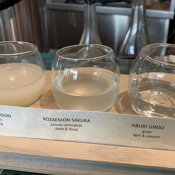 Miku - Sake flight - Japanese Near Me - Vancouver, British Columbia