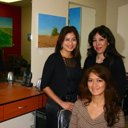 Creative Hair & Spa - Owner Luz Gomez, seated, and stylists Lucero Gomez and Farideh Biasha