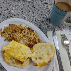 Coffee House Diner - Standard egg & cheese biscuit. The biscuit wasn't bad, may have been homemade from scratch. The waitress kept me topped off with hot coffee.
