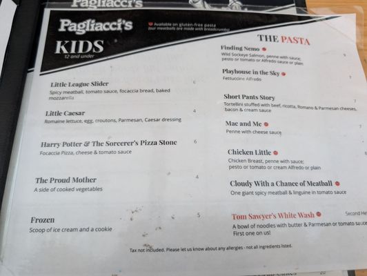 Menu photo 1 Pagliacci's Victoria, BC Menu photo 1 Pagliacci's Victoria, BC