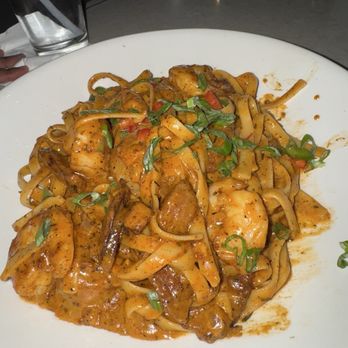 Village Tavern - Cajun Seafood Fettuccine - New American Near Me - Birmingham, Alabama Village Tavern - Cajun Seafood Fettuccine - New American Near Me - Birmingham, Alabama