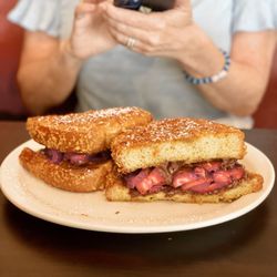 Kristof's Kafe - Strawberry Stuffed French Toast with Nutella
