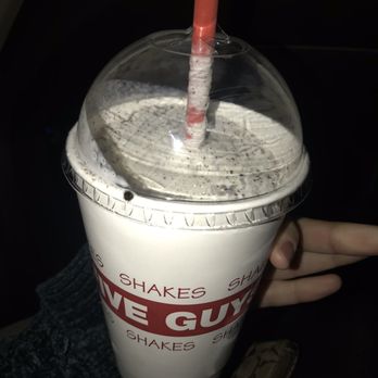 Five Guys - a drink in a plastic cup with a straw - Burgers Near Me - Stillwater, Oklahoma