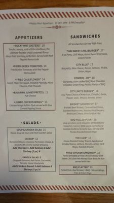 Menu photo 2 City Limits Bar & Grill Colby, KS