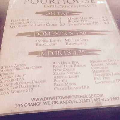 Menu photo 8 DownTown PourHouse Orlando, FL Menu photo 8 DownTown PourHouse Orlando, FL