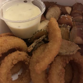 Wings and Rings - Appetizer Sampler - fried pickles, pretzel bites, onion rings. - Chicken Wings Near Me - Cincinnati, Ohio Wings and Rings - Appetizer Sampler - fried pickles, pretzel bites, onion rings. - Chicken Wings Near Me - Cincinnati, Ohio