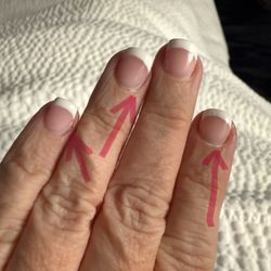 Orvieto Nail Spa - I can see the imperfections. For $75 plus tip, I expected better quality.