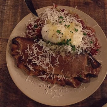 La Brasa - Empanada with poached egg - Mexican Near Me - Somerville, Massachusetts