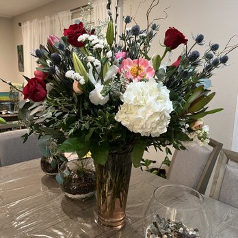 Petals And Sweets - a vase of flowers on a table - Florists Near Me - Auburn, California Petals And Sweets - a vase of flowers on a table - Florists Near Me - Auburn, California