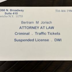 Law Office of Bertram Jorisch - Business card