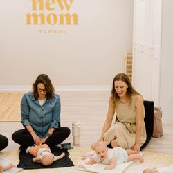 New Mom School - Babies enjoying floor play during our weekly mommy and me class in Gilbert, focused on early development and connection.
