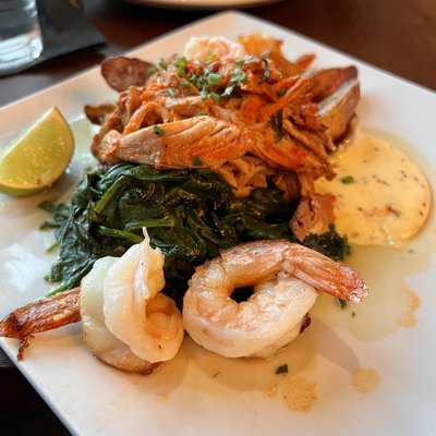 Photo of Blue Canyon Kitchen & Tavern - Twinsburg, OH, US. Peri peri pork and shrimp