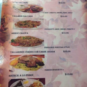 Rosa's Traditional Peruvian Food - The menu. I think they have more too. - Peruvian Near Me - Bakersfield, California
