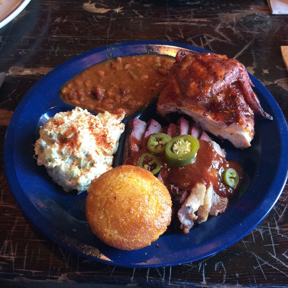 Dinosaur Bar-B-Que - BBQ chicken and brisket. Perfect smoke ring - Barbeque Near Me - Troy, New York Dinosaur Bar-B-Que - BBQ chicken and brisket. Perfect smoke ring - Barbeque Near Me - Troy, New York