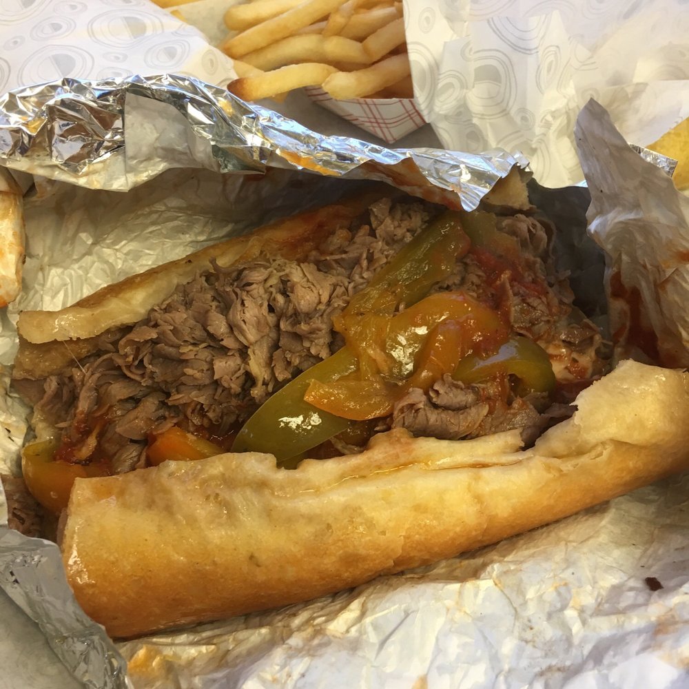 Nicky's Hot Dogs - Italian beef with sweet peppers - Hot Dogs Near Me - Chicago, Illinois Nicky's Hot Dogs - Italian beef with sweet peppers - Hot Dogs Near Me - Chicago, Illinois